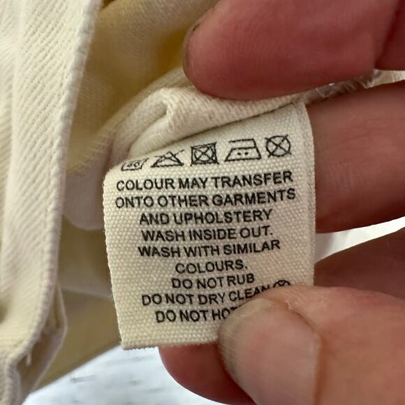 Meshki women’s denim jacket cream color heritage coastal grandma pockets - Picture 7 of 10